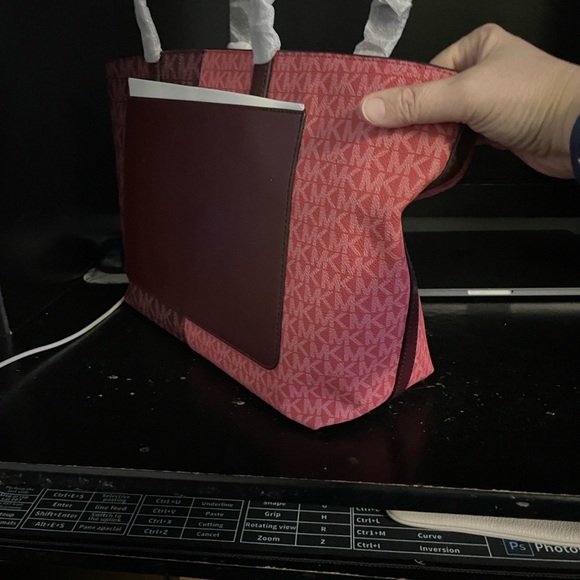 Michael Kors Red Logo Tote - Picture 3 of 8